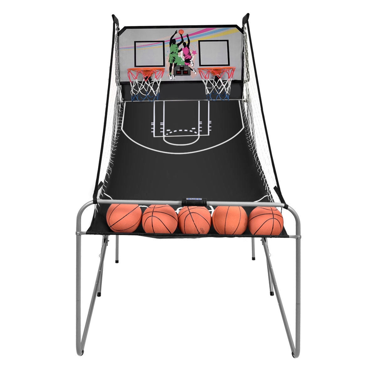 Indoor Double Electronic Basketball Game with 4 Balls