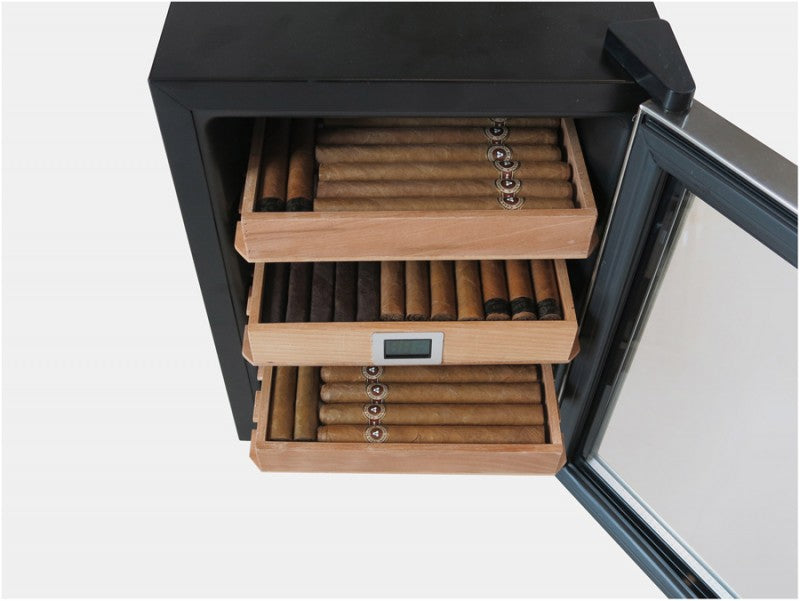 Prestige Import 14" Electric Cigar Humidor Stainless Steel Holds 250 Cigars Clevelander