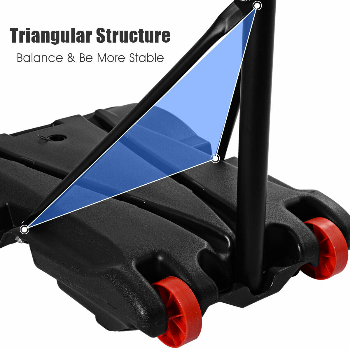 Adjustable Basketball Hoop System Stand with Wheels