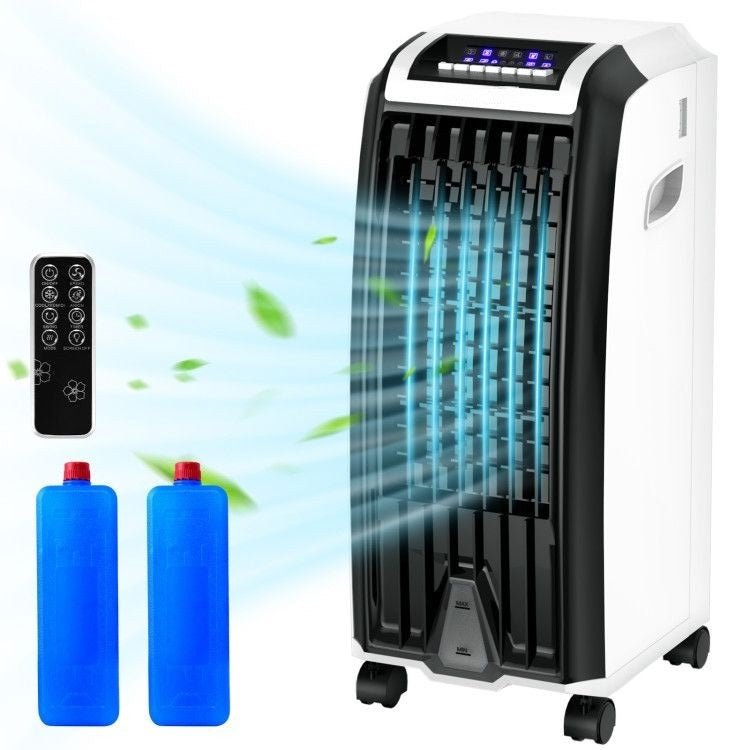 3 Wind Modes Portable Evaporative Air Cooler with Caster Wheels and Timer