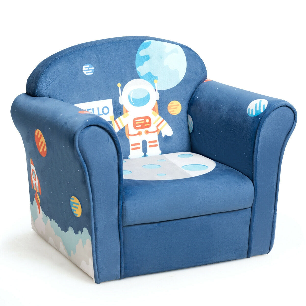 Kids Astronaut Armrest Upholstered Sofa with ASTM and CPSIA