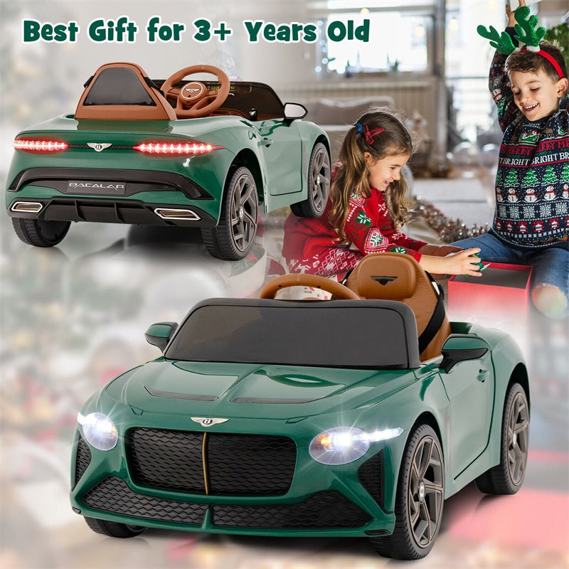 Kids Ride-on Car 12V Licensed Bentley Bacalar Battery Powered Electric Vehicle Toy with Remote Control & LED Lights for 3+ Years Old