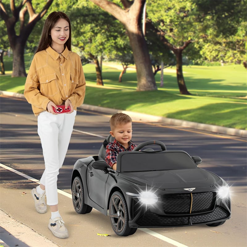 Kids Ride-on Car 12V Licensed Bentley Bacalar Battery Powered Electric Vehicle Toy with Remote Control & LED Lights for 3+ Years Old