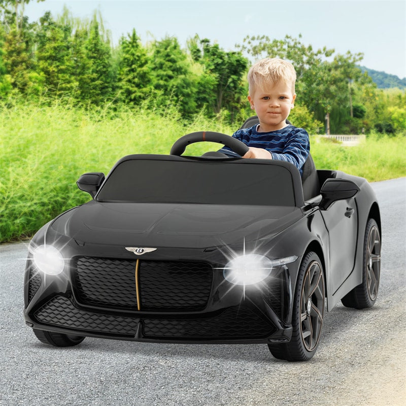 Kids Ride-on Car 12V Licensed Bentley Bacalar Battery Powered Electric Vehicle Toy with Remote Control & LED Lights for 3+ Years Old