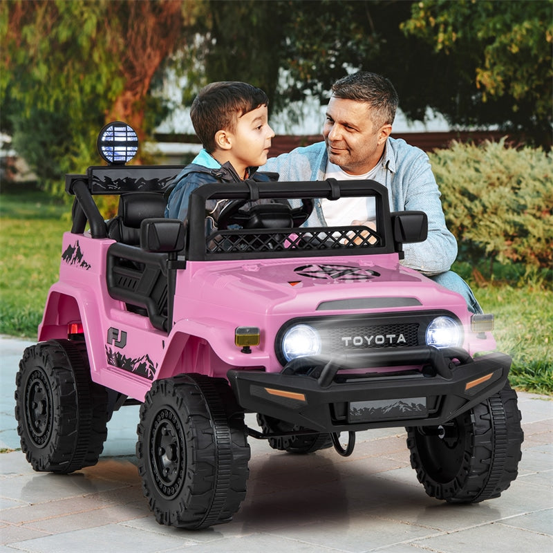 Kids Ride on Car 12V Licensed Toyota FJ Battery Powered Ride on Truck with Remote Control & LED Lights