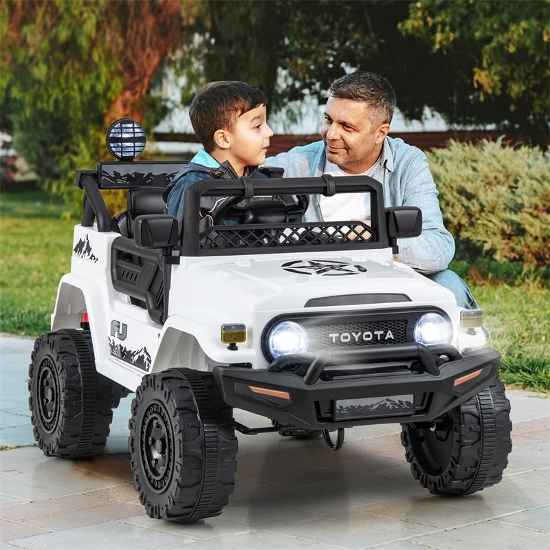 Kids Ride on Car 12V Licensed Toyota FJ Battery Powered Ride on Truck with Remote Control & LED Lights