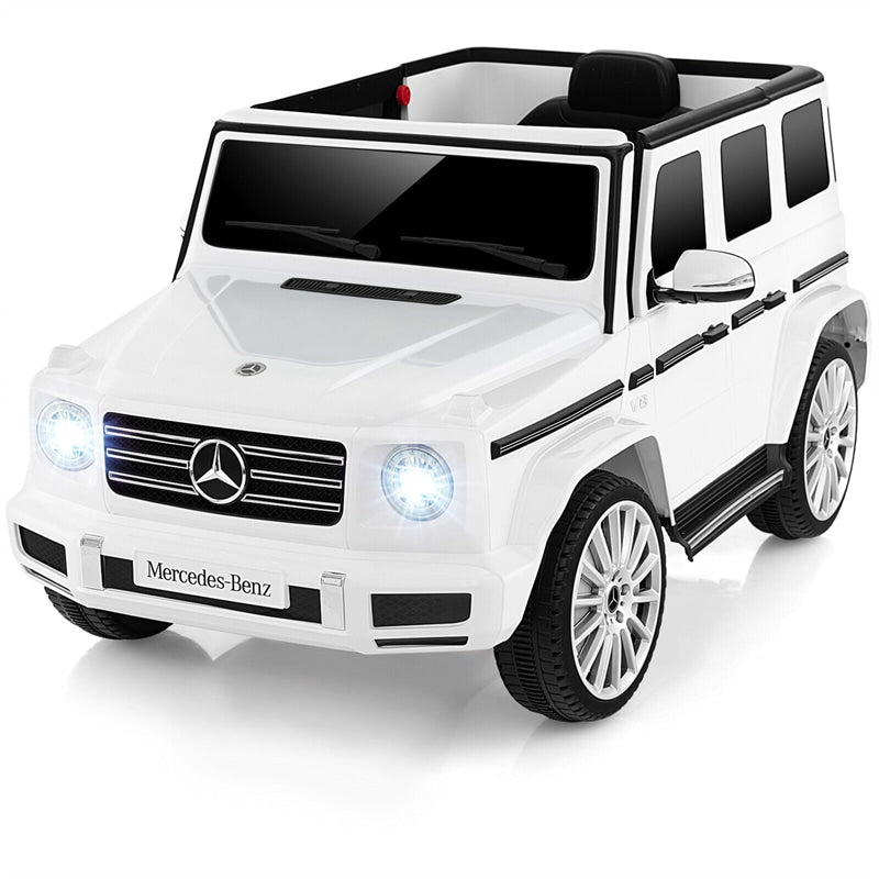 Kids Ride on Car 12V Mercedes-Benz G500 Licensed Battery Powered Ride On Truck G-Wagon Electric Vehicle with Rocking Mode & Remote Control