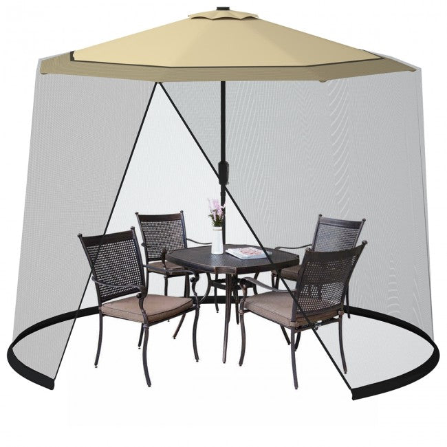 9-10 Feet Outdoor Camping Umbrella Table Screen Mosquito Bug Insect Net