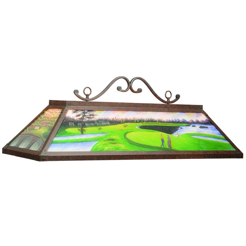 RAM Game Room 48" Hand-painted Golf Course Billiard Light RP 48 GOLF - ElitePlayPro