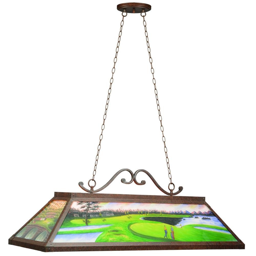 RAM Game Room 48" Hand-painted Golf Course Billiard Light RP 48 GOLF - ElitePlayPro