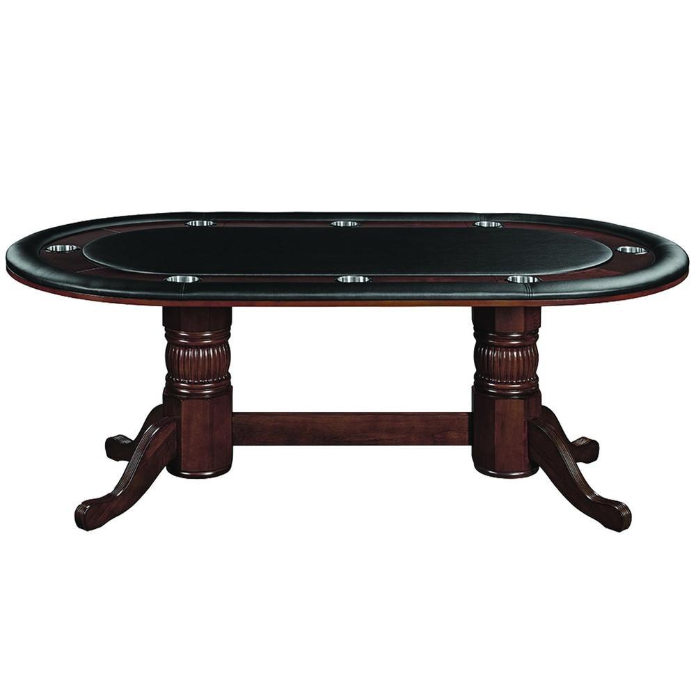 RAM Game Room 84" Texas Hold'em Game Table - Cappuccino - ElitePlayPro