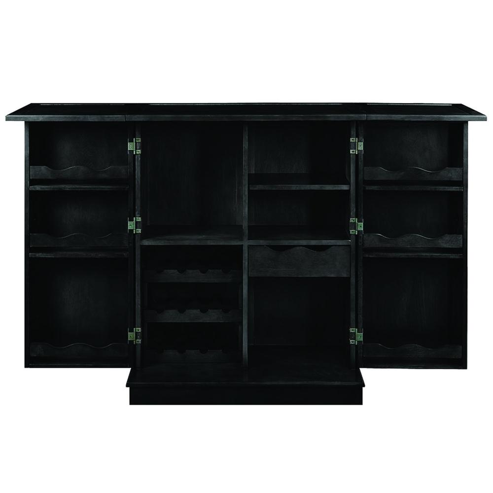 RAM Game Room Portable Folding Bar Cabinet - Black - ElitePlayPro