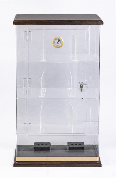Prestige Import- 16" Acrylic Countertop 250 Ct Humidor Cabinet | See-Through Display