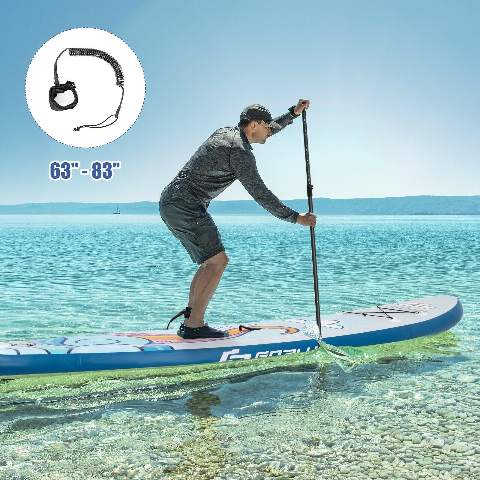 Inflatable Stand Up Paddle Board Surfboard with Aluminum Paddle Pump