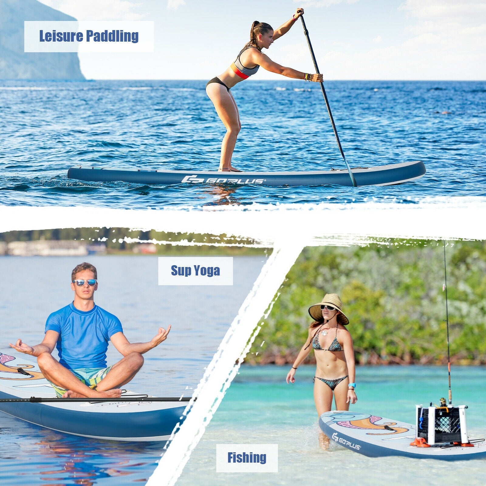 Inflatable Stand Up Paddle Board Surfboard with Aluminum Paddle Pump