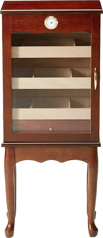 Prestige Import 18" Mahogany Finish Cigar Count Humidor Cabinet Table with 600 Cigar Capacity