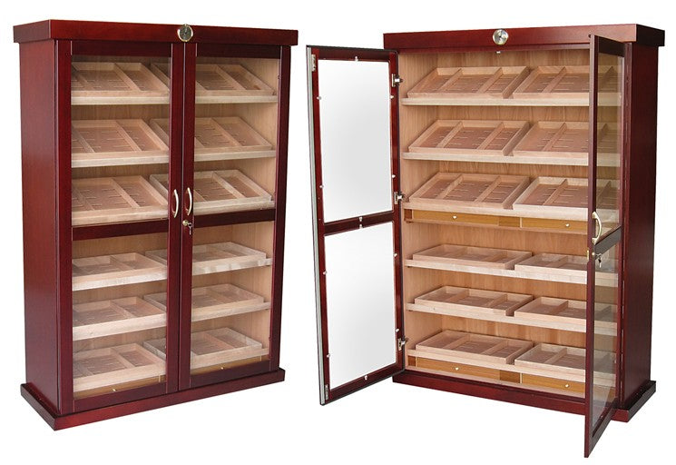 Prestige Import 50" Free-Standing Bermuda 4000 Cigar Count Humidor Cabinet with 24 Humidifiers